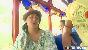 Sandra hangs out with some studs