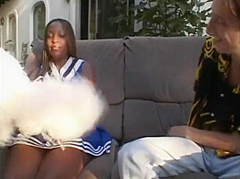 Scott Lyons In Horny Black Cheerleader Gets Slammed By White Dick