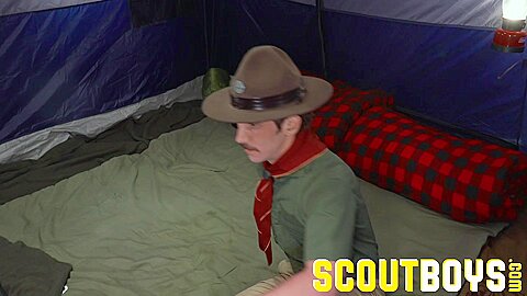 ScoutBoys DILF scoutmaster seduces and barebacks two scouts