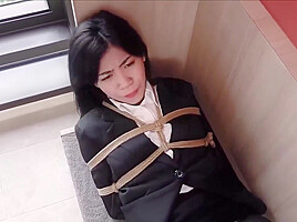 Secretary Chair Bondage And Slap