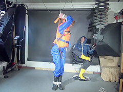 See Ronja Tied And Gagged By Stella In Shiny Nylon Rainwear And A Life Vest!