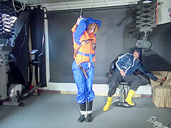 See Ronja Tied And Gagged By Stella In Shiny Nylon Rainwear And A Life Vest!