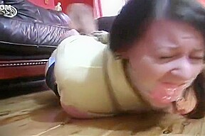 Serene hogtied