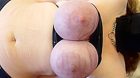 Session March 2017: mouth fuck and cum on bondage tits