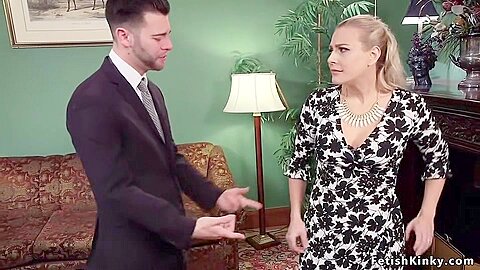 Seth Gamble, Angel Allwood And Zoey Monroe In Butler Wax Heavy-breasted Step mom Cutie In Bdsm