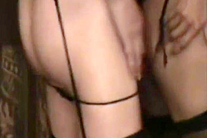 Sex hungry tranny drills a lingeried guy