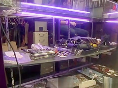 Sex tourist throat banged in public bar