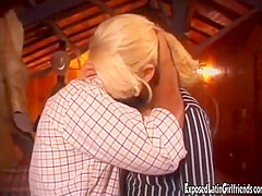 Sexy Blonde Latina Babe Loves Having Sex In A Cabin