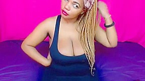 Sexy Caramel Plumper Showing Off Her Massive Hooters For Th