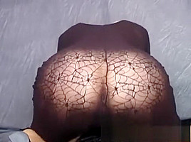 Sexy Japanese gal Shiho wears her sheer dress to show her ass and crack