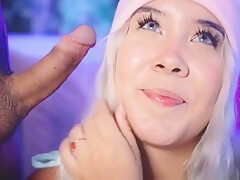 Sexy Latina Babe Looks So Sexy Sucking Cock 8 Min
