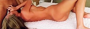 Sexy blonde spanisch Babe Takes in sexy asian Guy with small cock