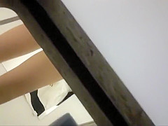 Sexy girl tries out new tights