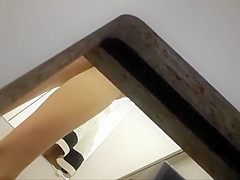 Sexy girl tries out new tights