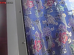 Sexy mini skirt on skinny ass in accidental upskirt