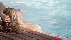 Shaved pussy pornstar outdoor with cumshot