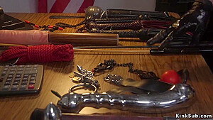 Shoplifter Ass Whipped And Fucked In Bondage With Tommy Pistol