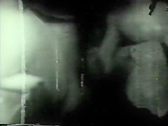 Short hair perky tit vintage porn girl shows off her pussy and sucks dick
