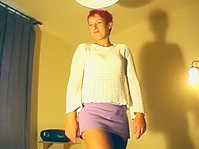 Shorthaired redhead plays with herself - Sascha Production
