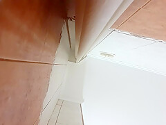 Shower With Cloths And Dildo Fuck In Bathroom