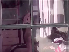 Shy slapper walks around her apartment completely naked