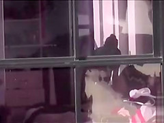 Shy slapper walks around her apartment completely naked