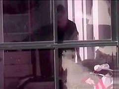 Shy slapper walks around her apartment completely naked