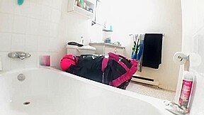 Sissy toilet tied