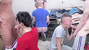Skater Boys Bareback Gangbang