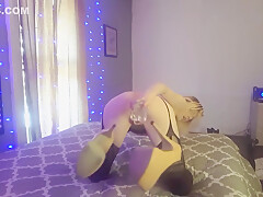 Skinny Blonde Fucks Squirts Queefs And Farts In Fish Nets