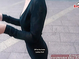 Skinny german punk teen 18+ make real Street Date and fuck