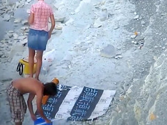 Skinny nudist girl gives head to the extremely horny Step daddy
