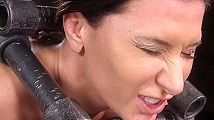 Slave gets dp toyed in device bondage
