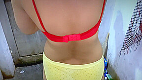 Slim Girl Aunty Changeing Clothes Nude Video In Bathroom