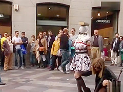 Slim Spanish slut anal banged in public