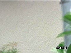 Slim Asian has babe boob sharking in broad daylight
