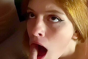Slobbery Deepthroat Blowjob And Rough Sex With Cum In Her Mouth