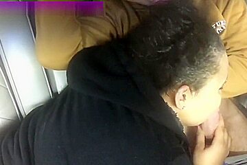 Sloppy Lightskin Ebony Slut Gives Fire Road Head