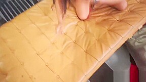Slutty and busty Asian sucks a bbc before getting slammed