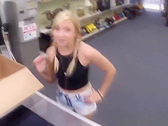 Smalltits pawning amateur banged from behind