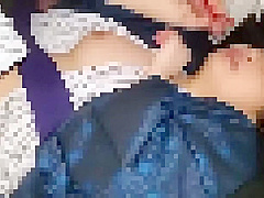 Smartphone personal shooting Shaved pussy x busty yukata beauty and 3P Gonzo!!! 810