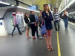 Smoking hot babe from the subway