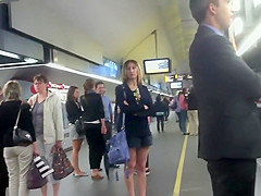 Smoking hot babe from the subway