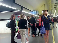 Smoking hot babe from the subway