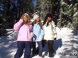 Snow angels flashing the camera