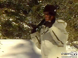 Snow angels flashing the camera