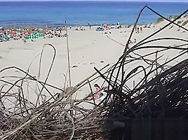 Spanner am Strand