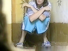 Spy in a public toilet