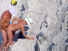 Step mommy gets fucked on the public beach