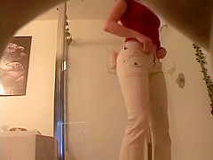 Step sister caught taking shower